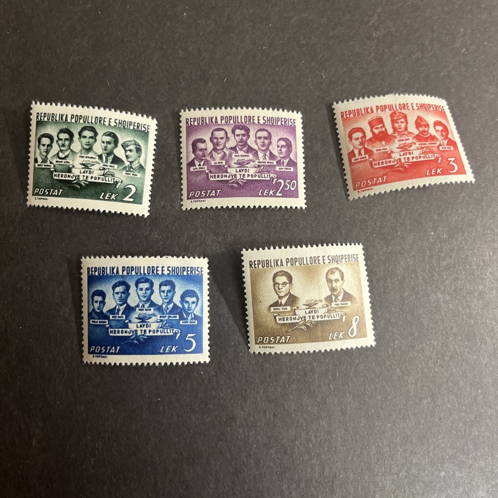 1951 Albania Sc. 486-90 MH Complete Set