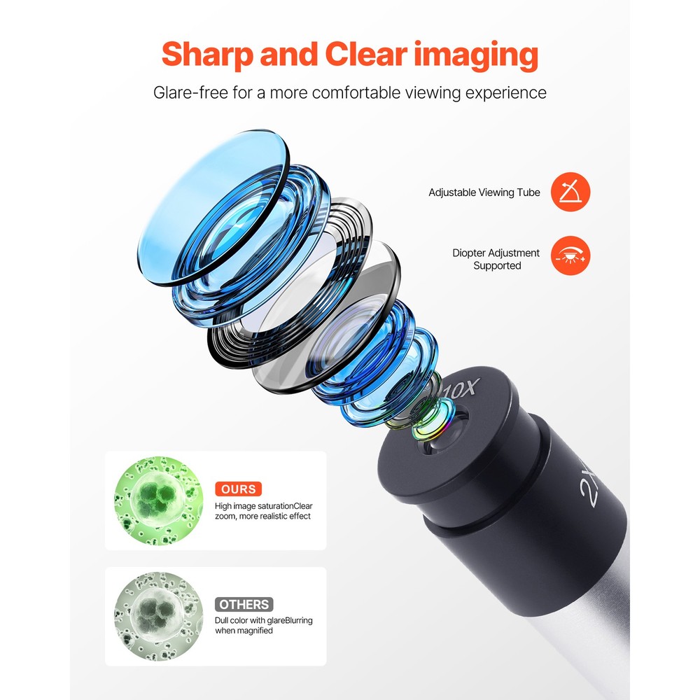 Uimoso Professional Monocular Microscope Kit with 40-2000X Magnification