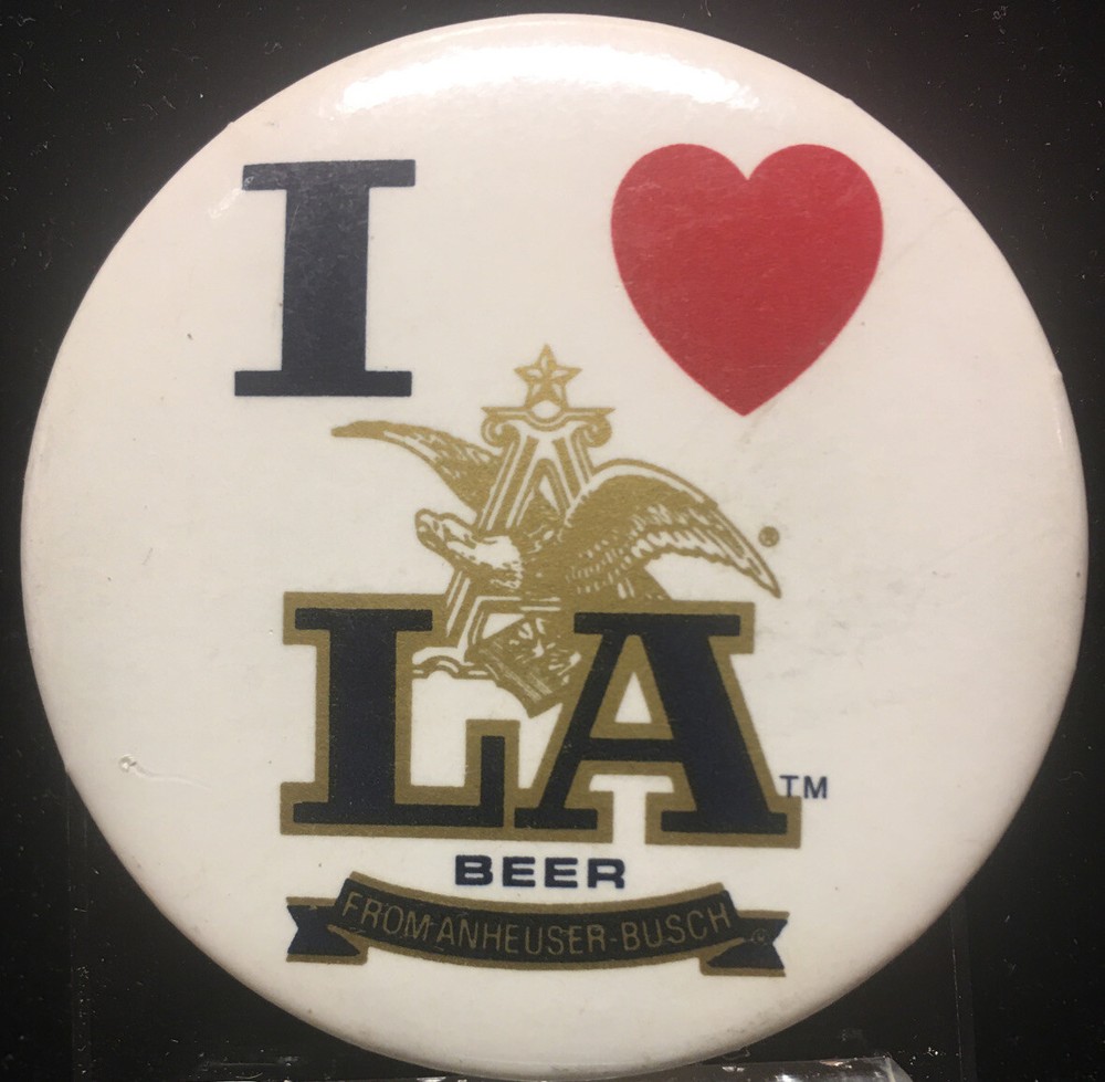 LA Anheuser Busch Beer Premium Pilsner Beer 2.25” Pinback Button