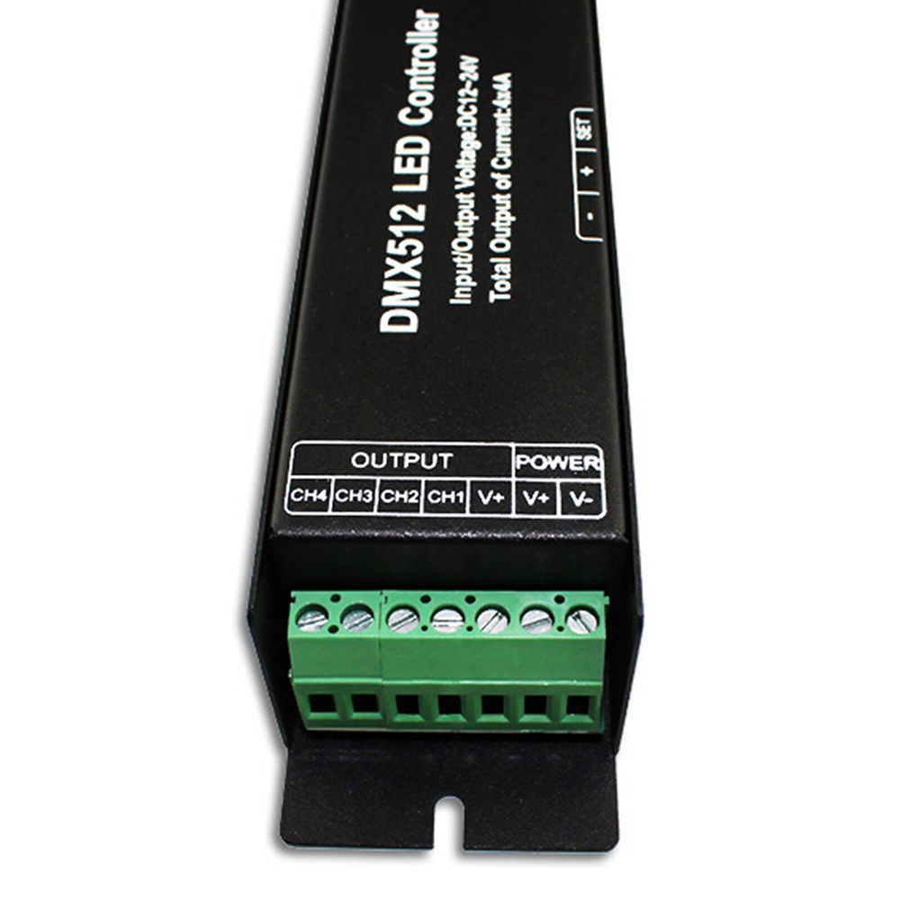 LED RGB DMX512 Decoder Controller DC12-24V 4x416Channel Digital PWM Dimmer Y B9