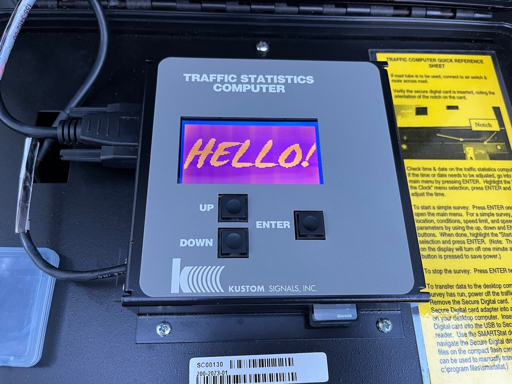 Kustom Signals Traffic Statistics Computer