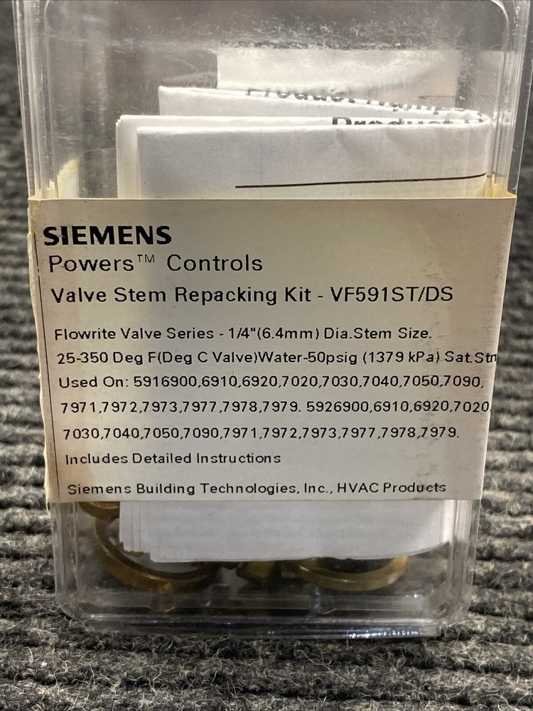 SEALED Powers Valve Stem Repacking Kit VF591-ST,-DS Flowrite Valve Ser
