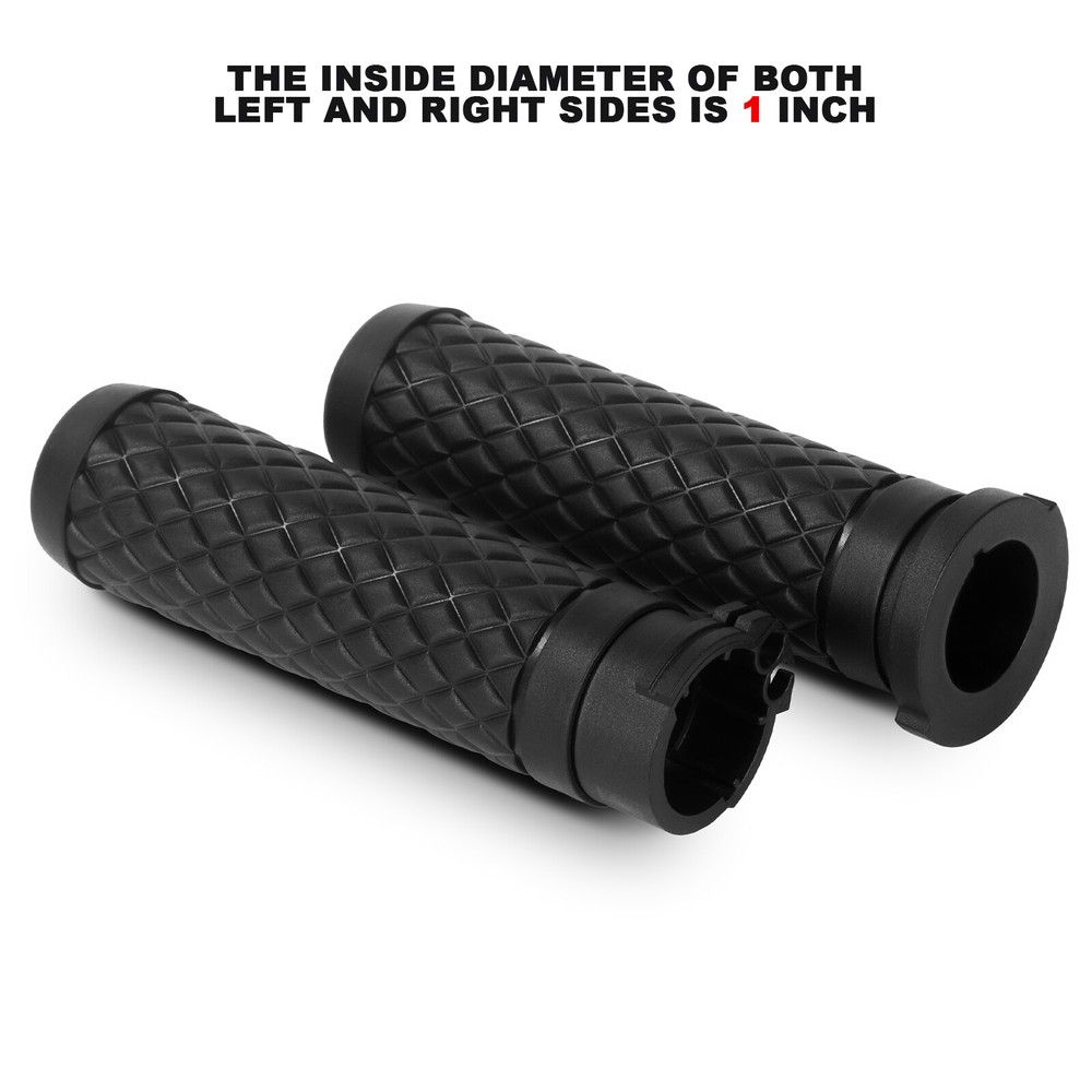 For Harley Diamond 1" 25mm Cable Throttle Handle Grip Odorless Anti-Rust Rubber