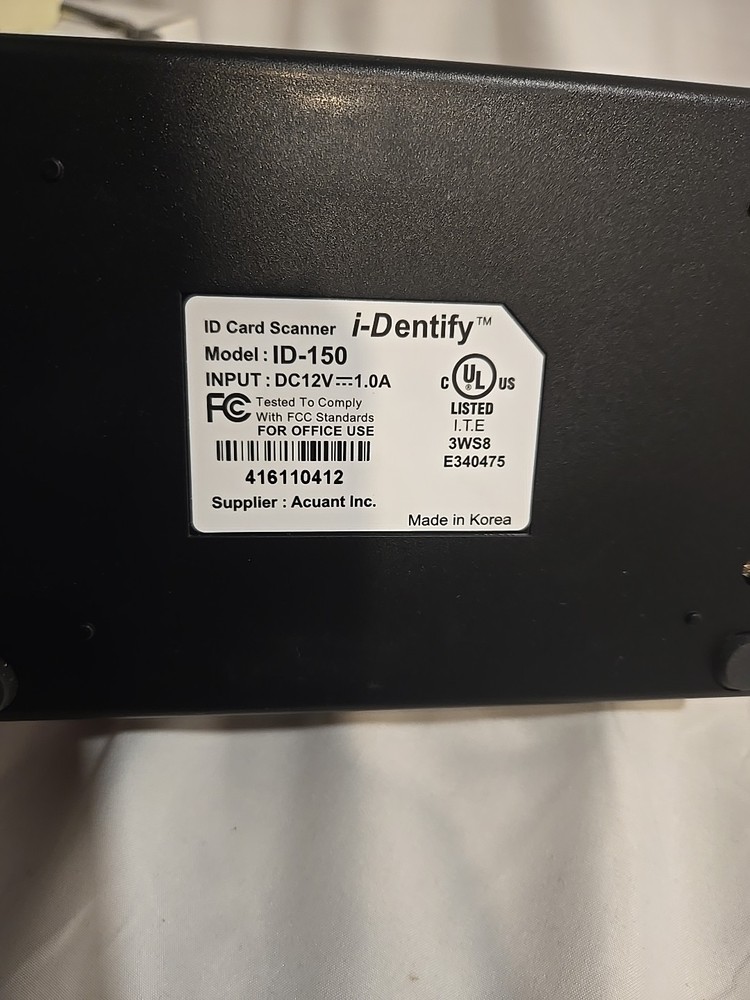 iDentify ID-150 Powered By Acuant ID Driver License Security Card Scanner Reader