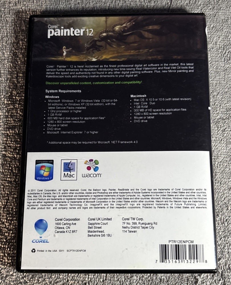Corel Painter - ( v. 12 ) (Retail) - Full Version for Mac, Windows PTR12ENPCM