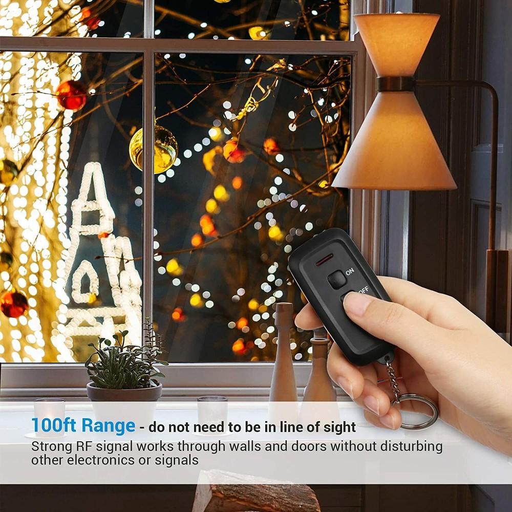 DEWENWILS Outdoor Remote Control Outlet Programmable and Expandable Wireless