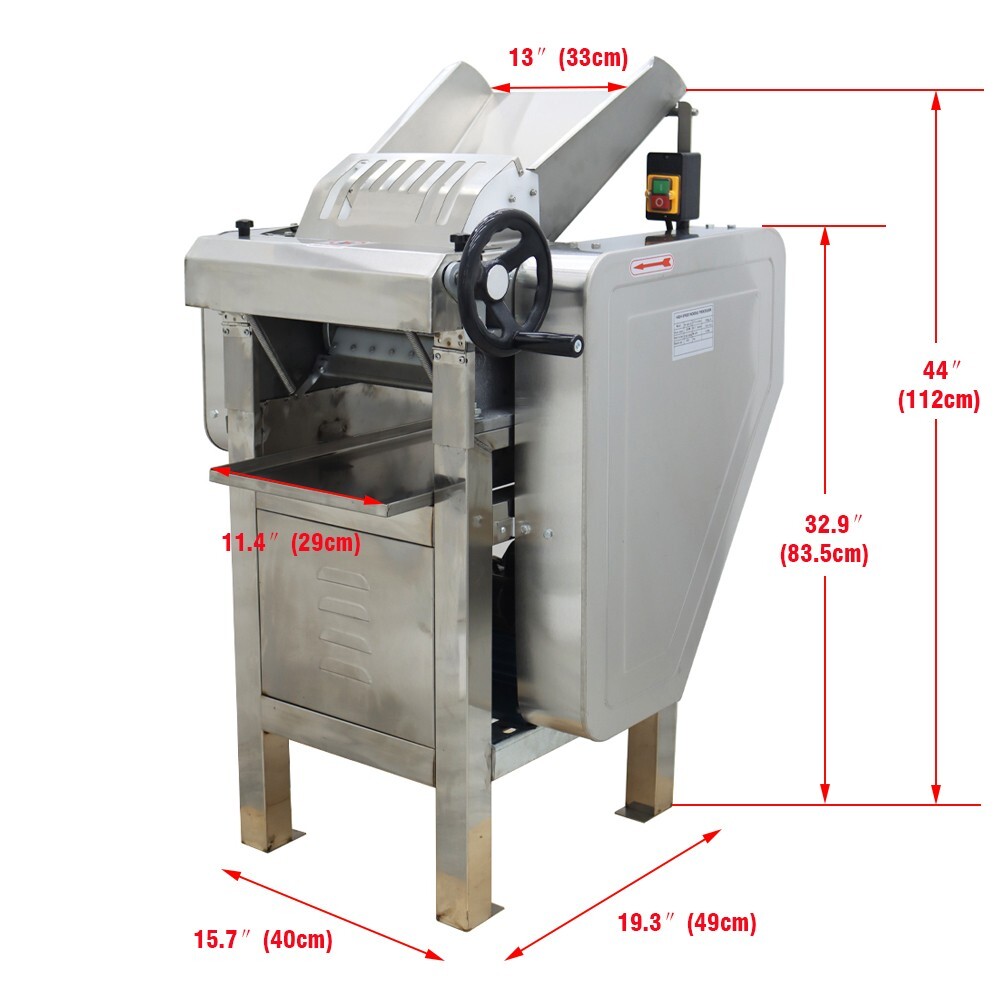 110V High Speed Dough Pressing Machine Dough Roller Sheeter Thickness Adjustable