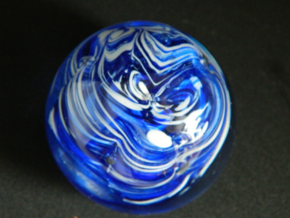 Blue White Swirl Paperweight