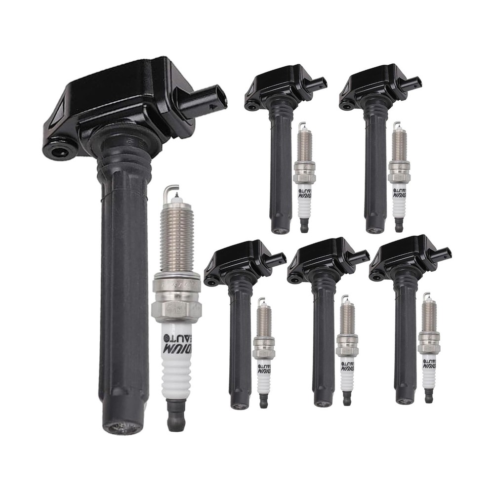 OYEAUTO UF648 Ignition Coil Pack Set Iridium Spark Plugs 6PC