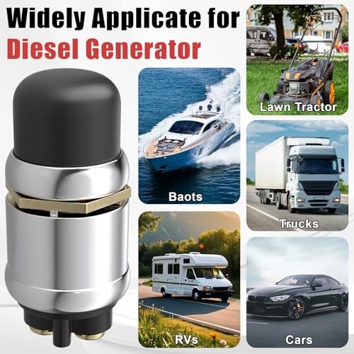 2 PCS Push Button Starter Switch 12V 50A, Waterproof Momentary Start black-2