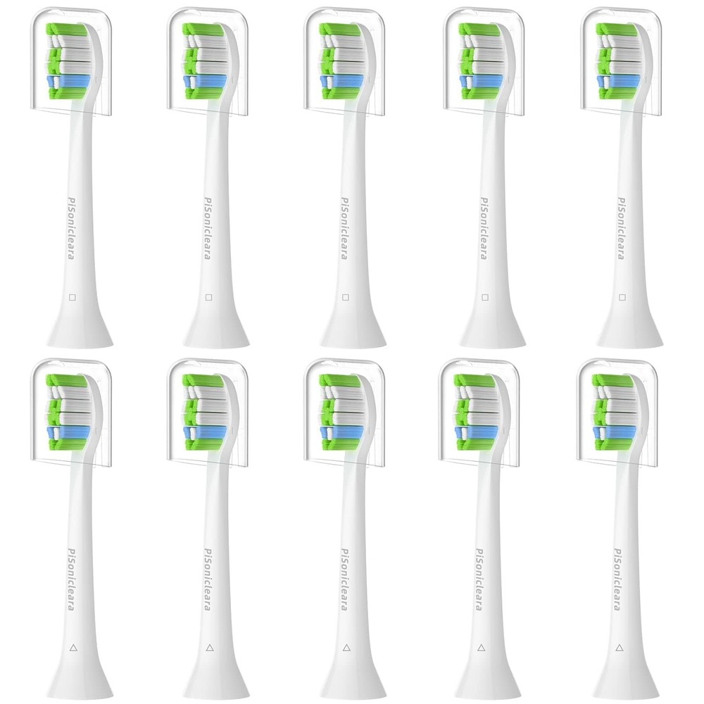 Pisonicleara Replacement Toothbrush Heads10-pc Compatible with Philips