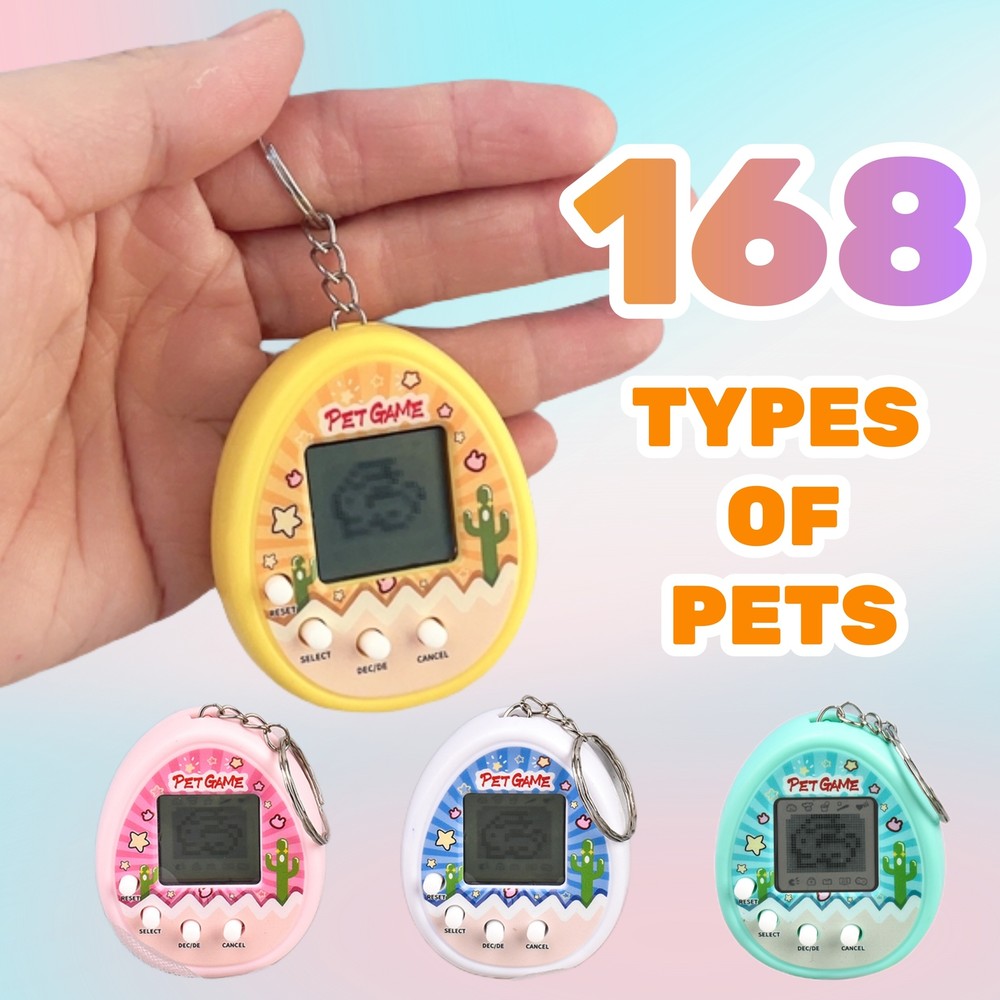 Classic Electronic Pet Machine Keychain With 168 Virtual Pets