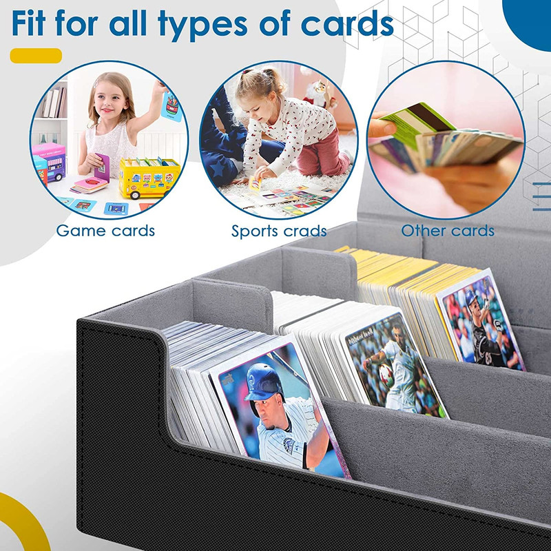 Card Storage Box for 1800+ PU Leather Storage Box Case