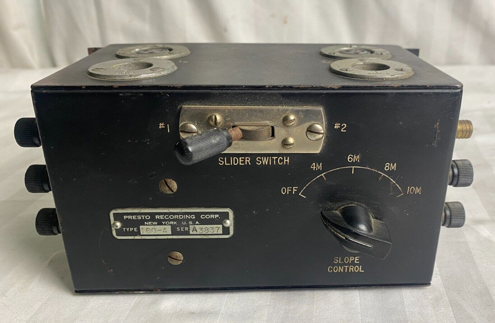 Vtg 1940s Presto 160-A Automatic Equalizer Control Box + 190S Slider Unit