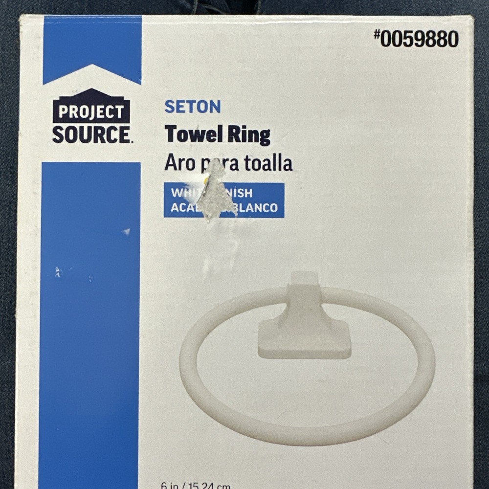 Project Source Seton Towel Ring White