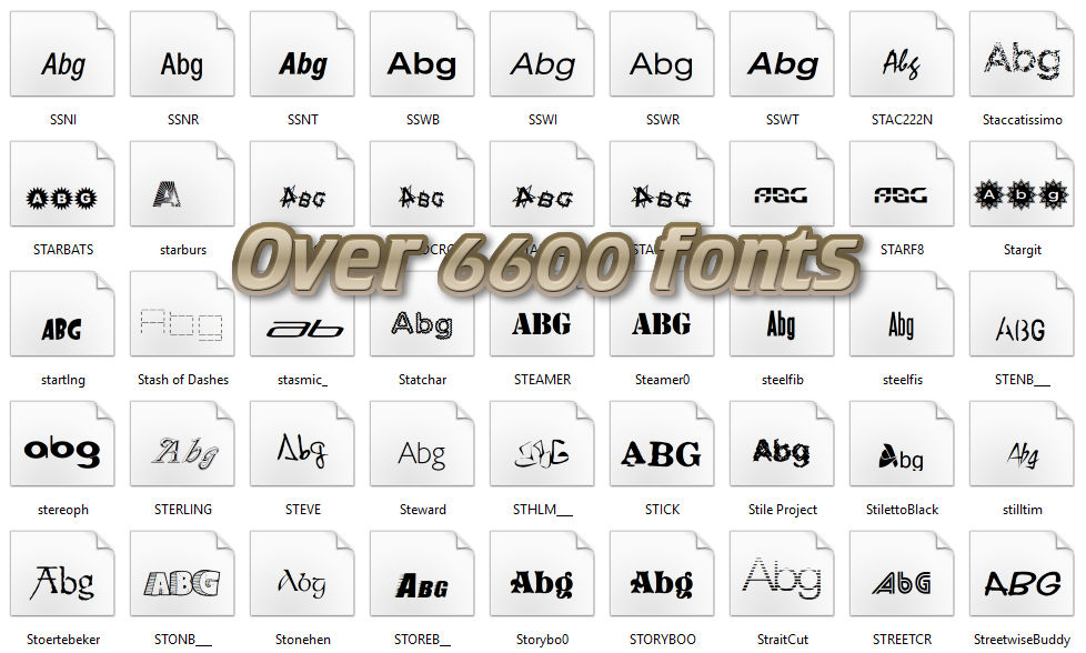 The Ultimate collection of Fonts for microsoft windows on CD software