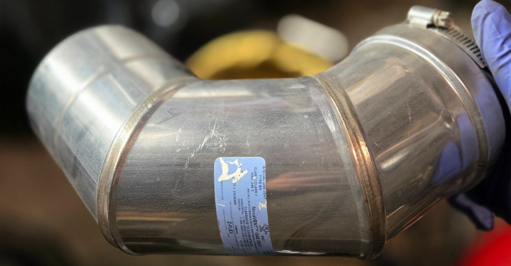 Z-Flex® NovaVent® Nova Vent 2NVE490 4" x 90 Degree Elbow Single Wall