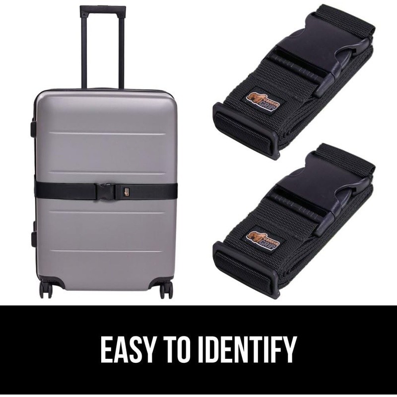 Luggage Straps Set W/ Tactical Flashlight 500lb Pull Force Travel Accessories US