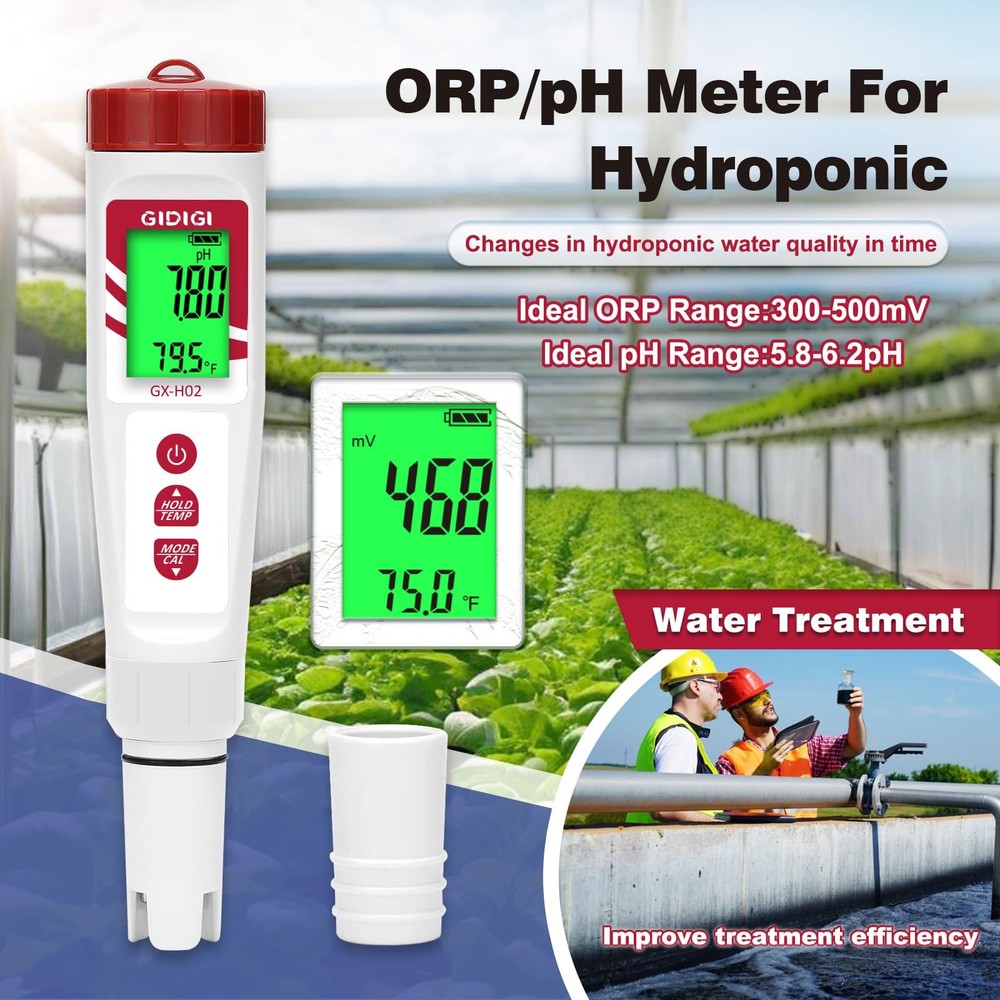 Hydrogen Water Tester, ORP Meter for Drinking Water, Digital pH Meter, Electr...