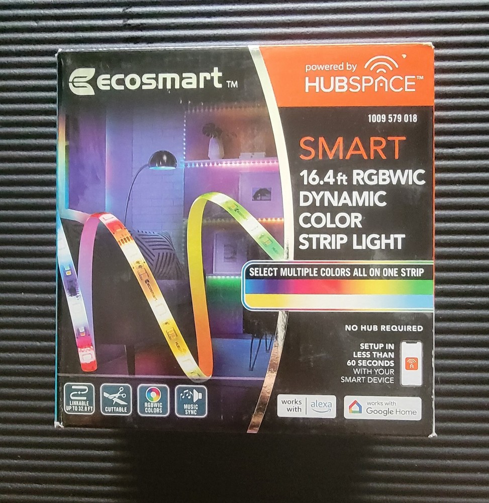 EcoSmart 16.4 ft RGBWIC Dynamic Color Changing Dimmable Linkable Plug-In LED