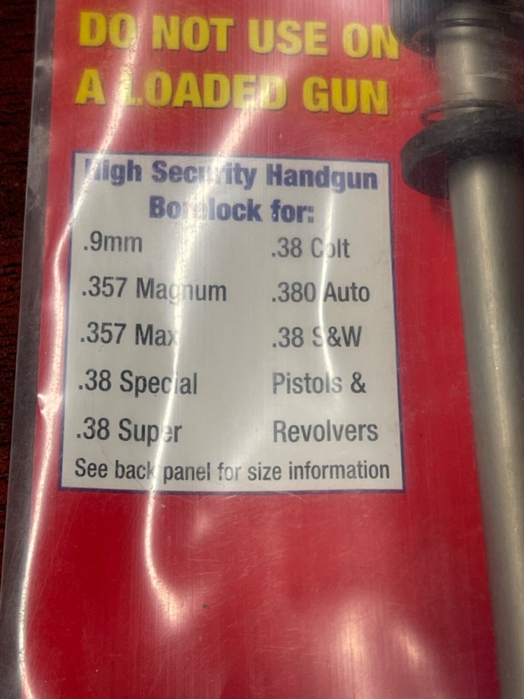 Franzen Security Borelock A-33 gun lock