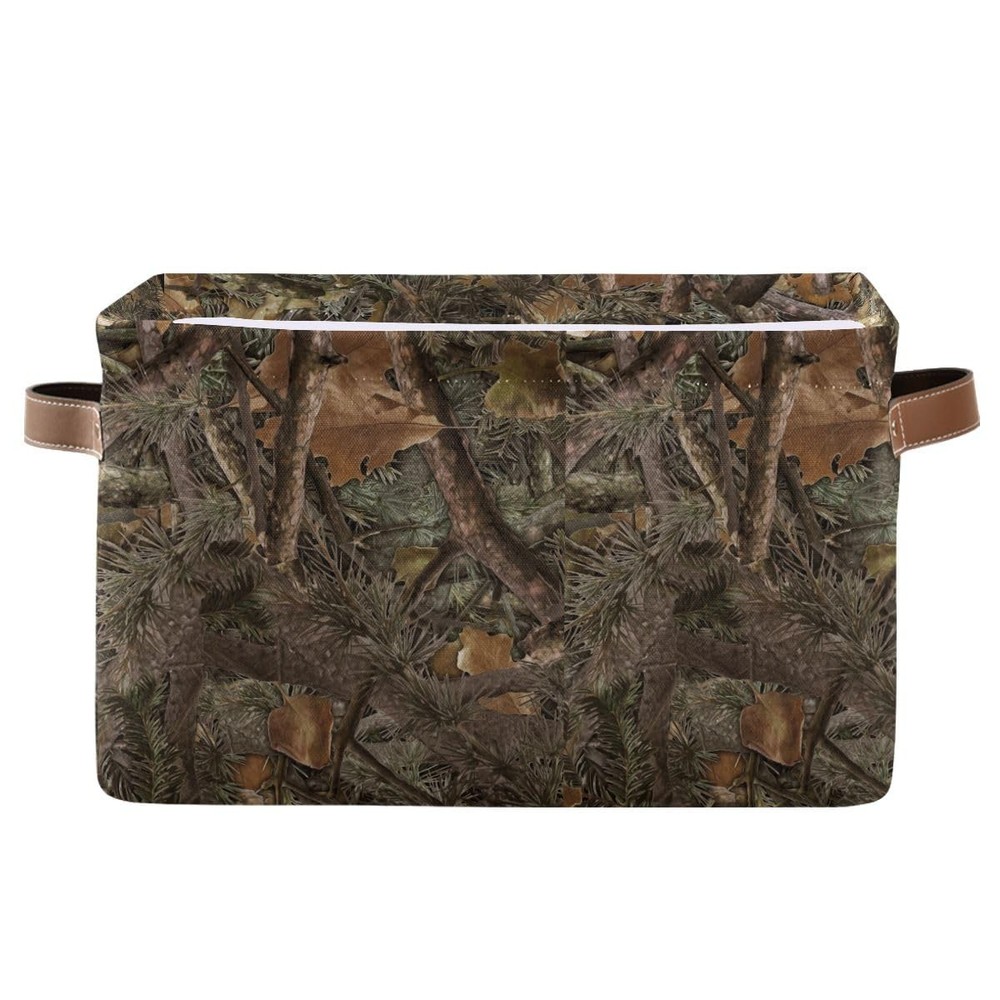 Camouflage Rectangular Storage Basket Organizer Bin for Clothes Gifts Home