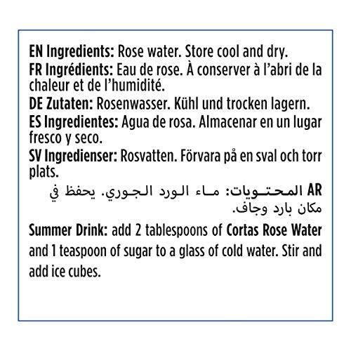 Cortas Premium Rose Water 10 oz - Pack 2