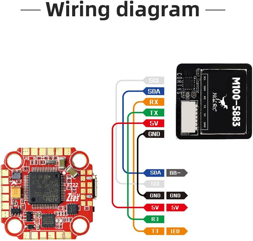M100-5883 GPS Compass Module, Upgraded 10Th Generation Chip Compatible with FPV