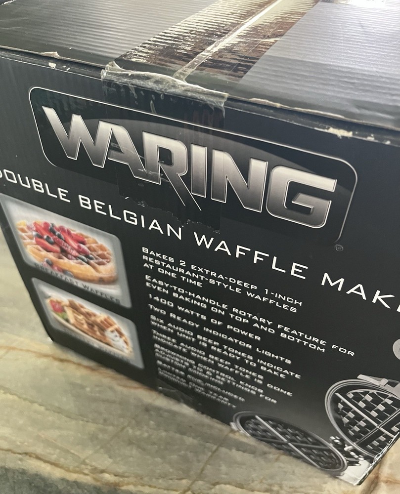 Waring WMK600 Double Belgian Waffle Maker - Silver