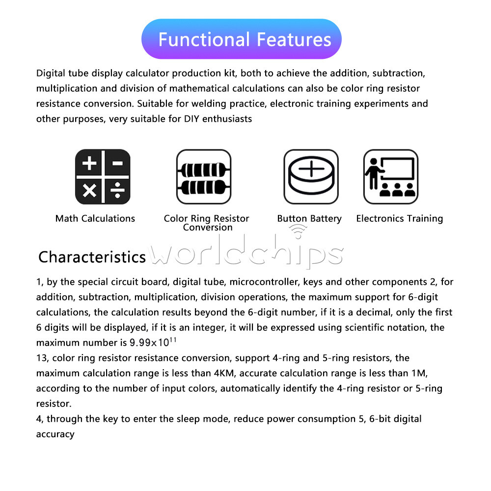 DIY Calculator Electronic Production Kit 51 Microcontroller Welding Exercise New