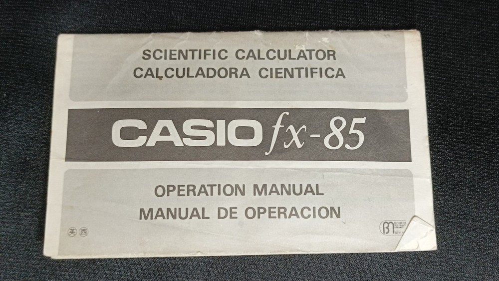 Casio FX-85 Scientific Calculator  Operation Manual Owner's Manual Instructions