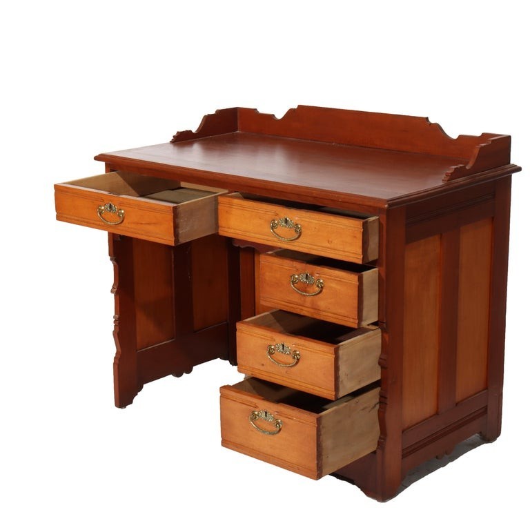 Antique Cherry Single Pedestal Desk C1910