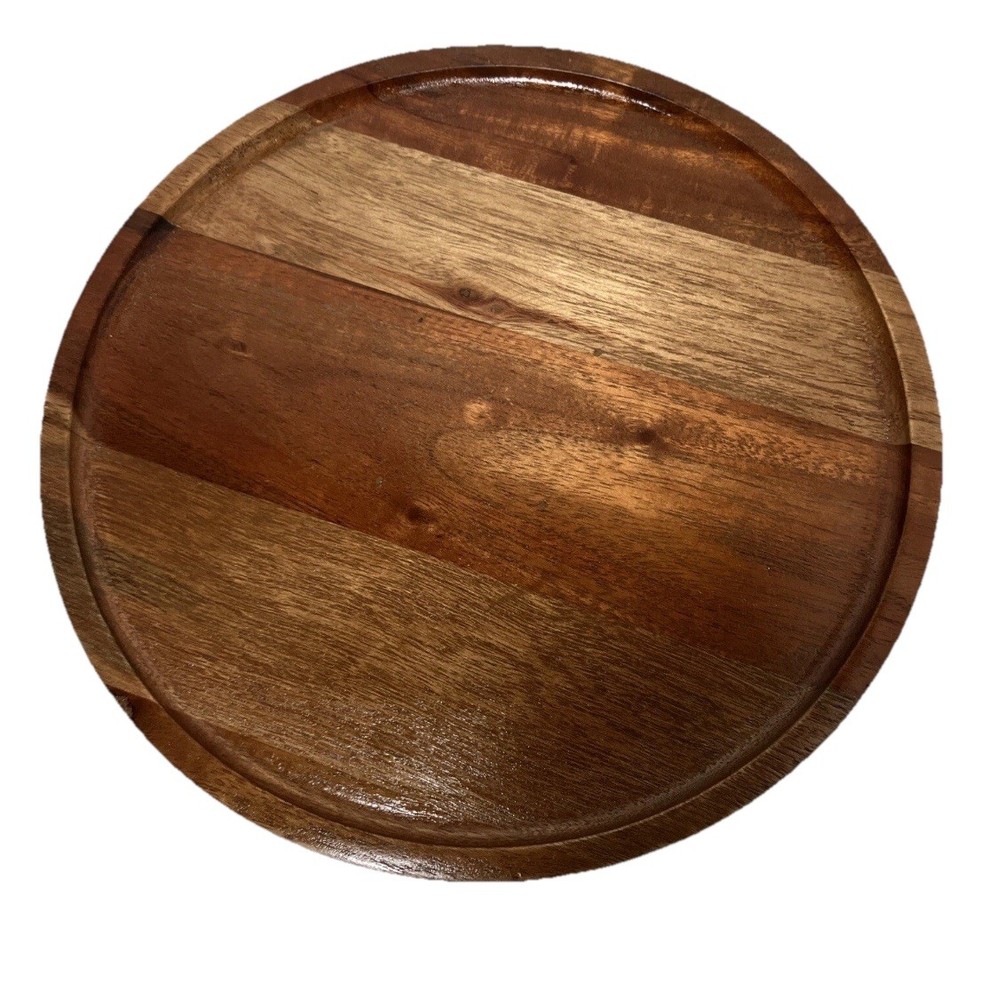 Threshold Arjun Solid Wood Short 3” Cake Stand Farmhouse Cottage Boho 10” NEW