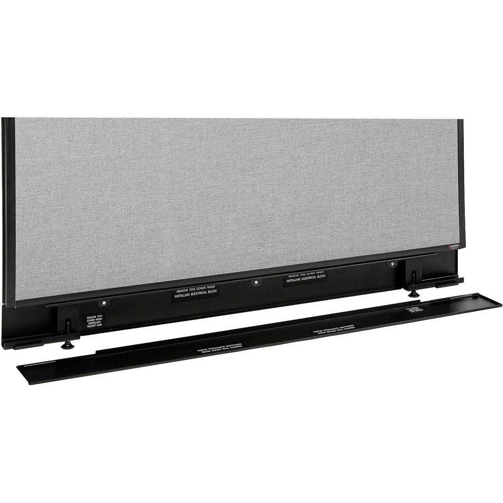 48-1/4"W x 64"H Office Partition Panel with Partial Window Raceway Gray