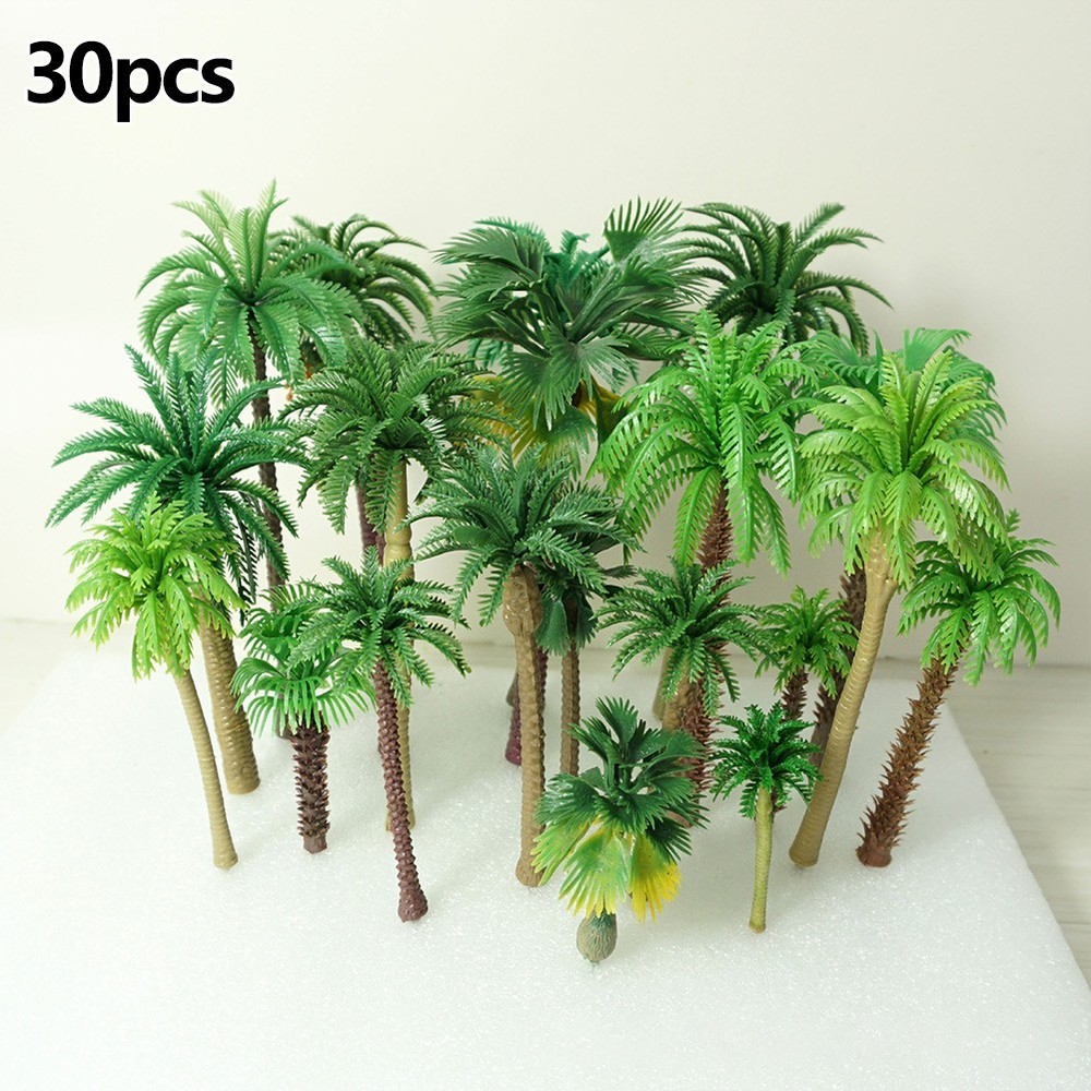 Practical Model Trees Palm 30pcs Coconut Palm DIY Layout Mixed Plastic