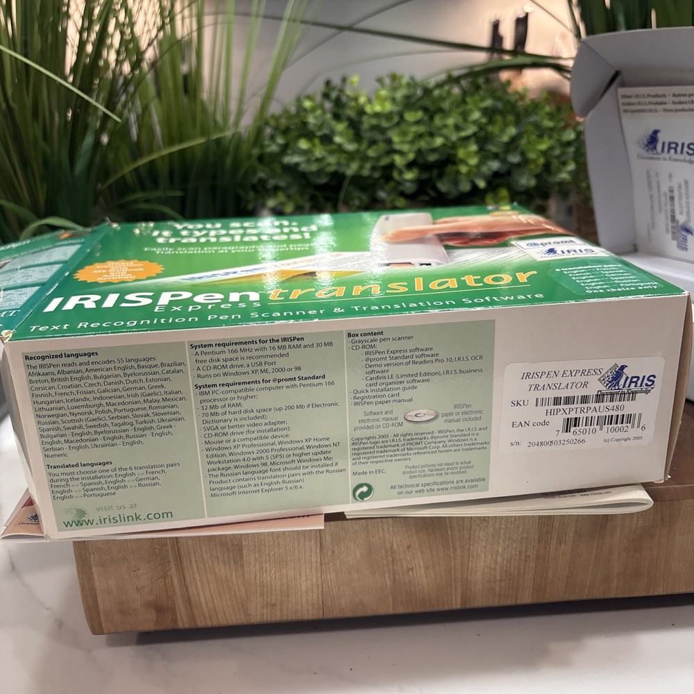 IRISPen Translator Express Scanner Pen w/ Box Software Manuals