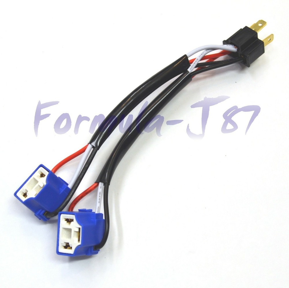 Splitter Wire Ceramic A H6054 Two Harness Head Light Replace Plug Socket Adapter