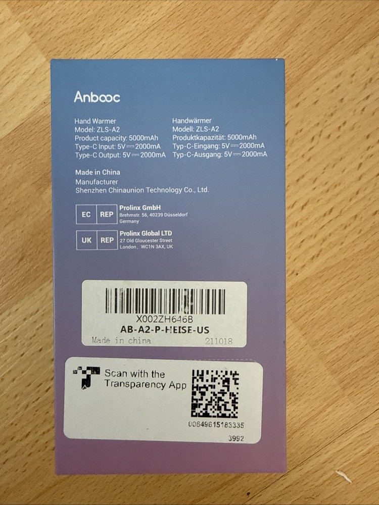 Anbooc A2 hand warmer huaduo