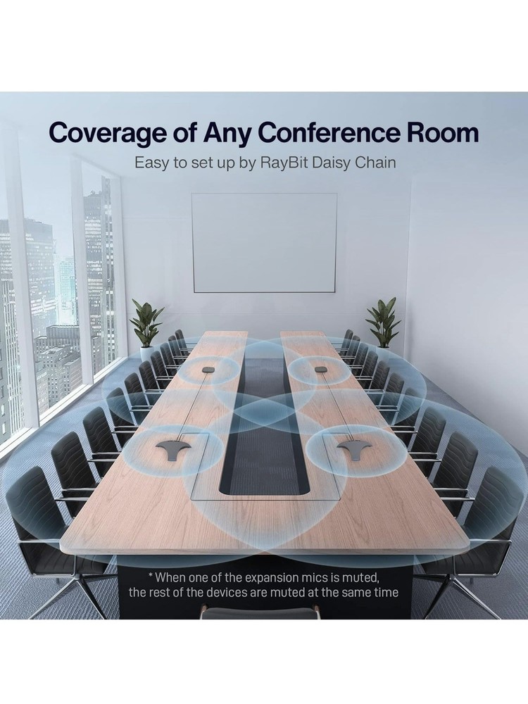 RayBit Conference Bluetooth Speakerphone, video conferencing compatible, multi