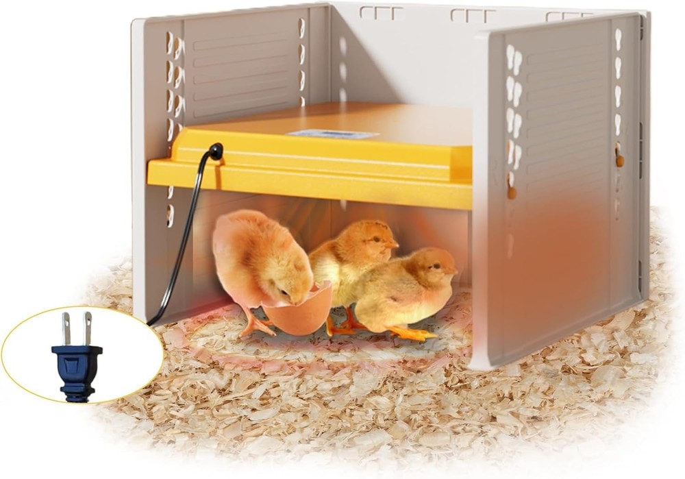 Brooder Box for Chicks, - Chicken Heater, Poultry Brooder with Heaters for
