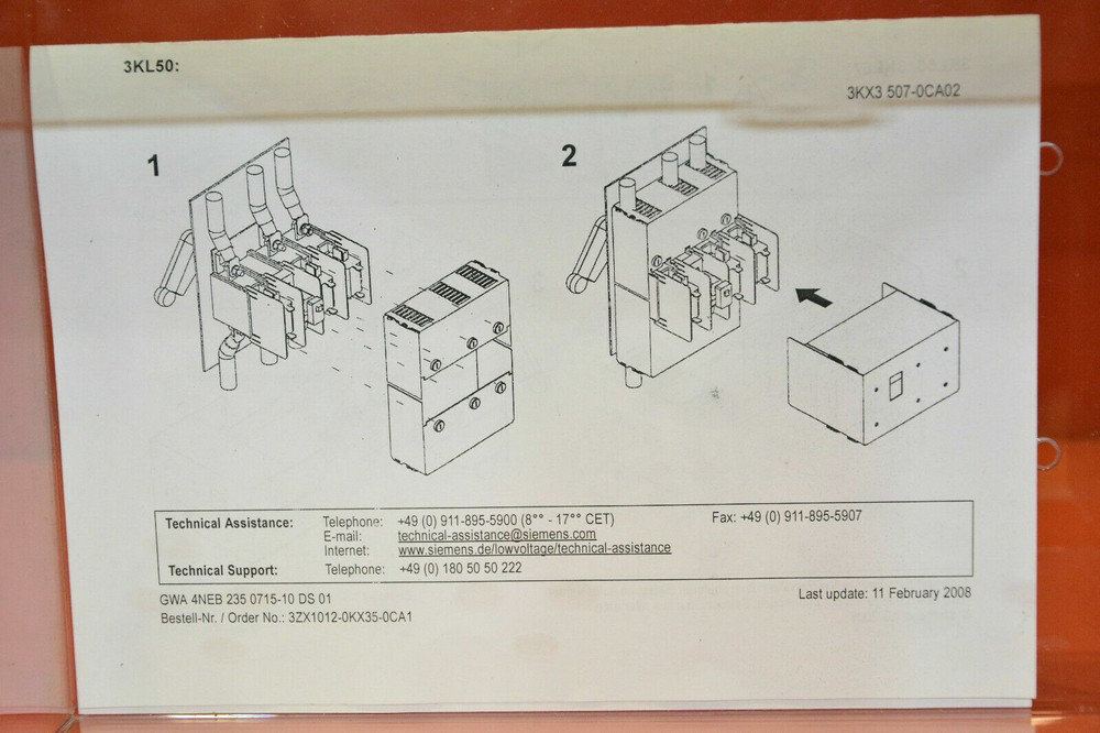 Siemens 3KX3557-0CA02 cover