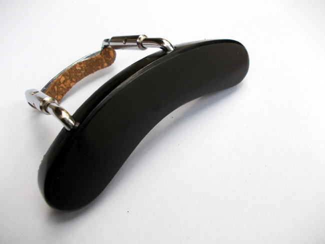 Mandolin Armrest ebony wood with U clamp hardware