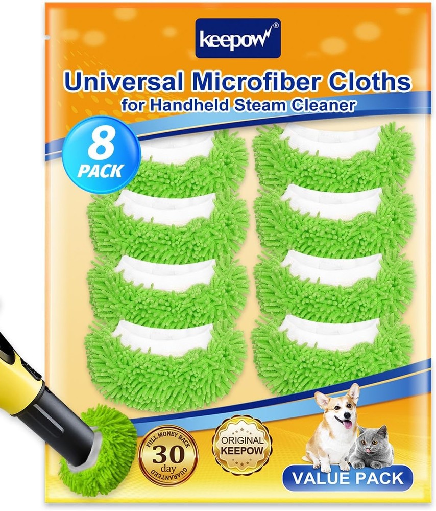 8 Pack Microfiber Cloths for Handheld Steam Cleaner Compatible with Bissell