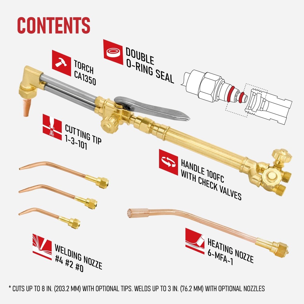 Medium Duty Oxy Acetylene Torch Kit - Cutting, Welding, Brazing with Heating ...