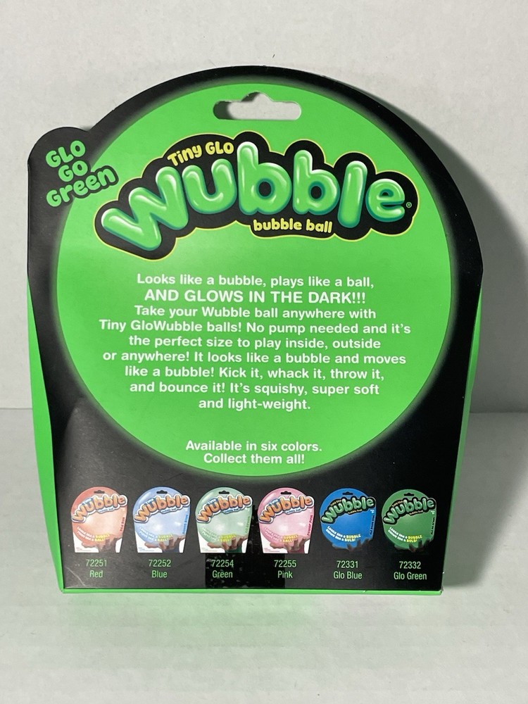 Tiny Glo Wubble Bubble Ball Glo Go Green