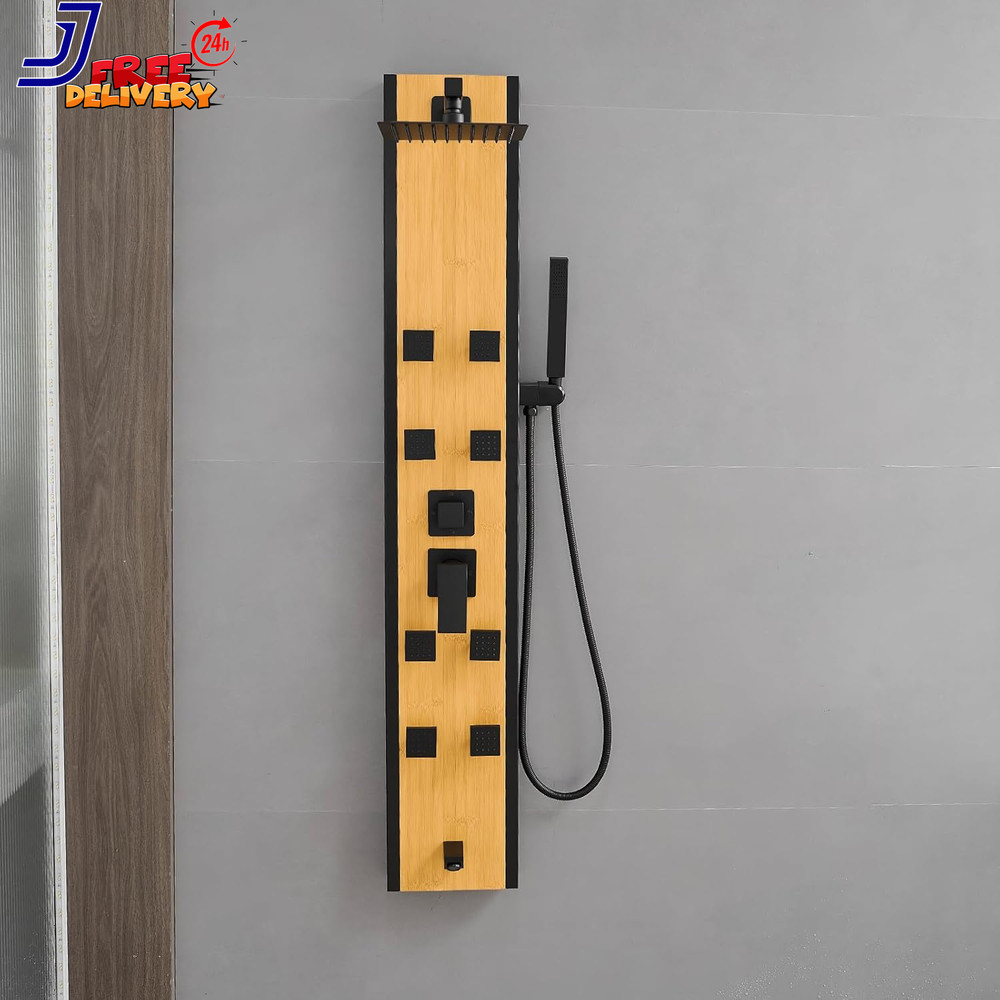 Stainless Steel Shower Panel Tower System 8 Jets Multi-Function Shower Panel Sys