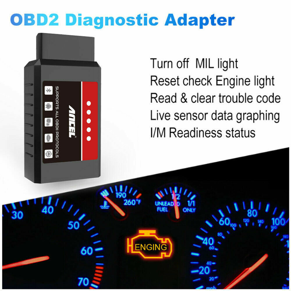 ANCEL OBD2 Code Reader Bluetooth Auto Diagnostic Tool OBDII Scanner For BMW/FORD