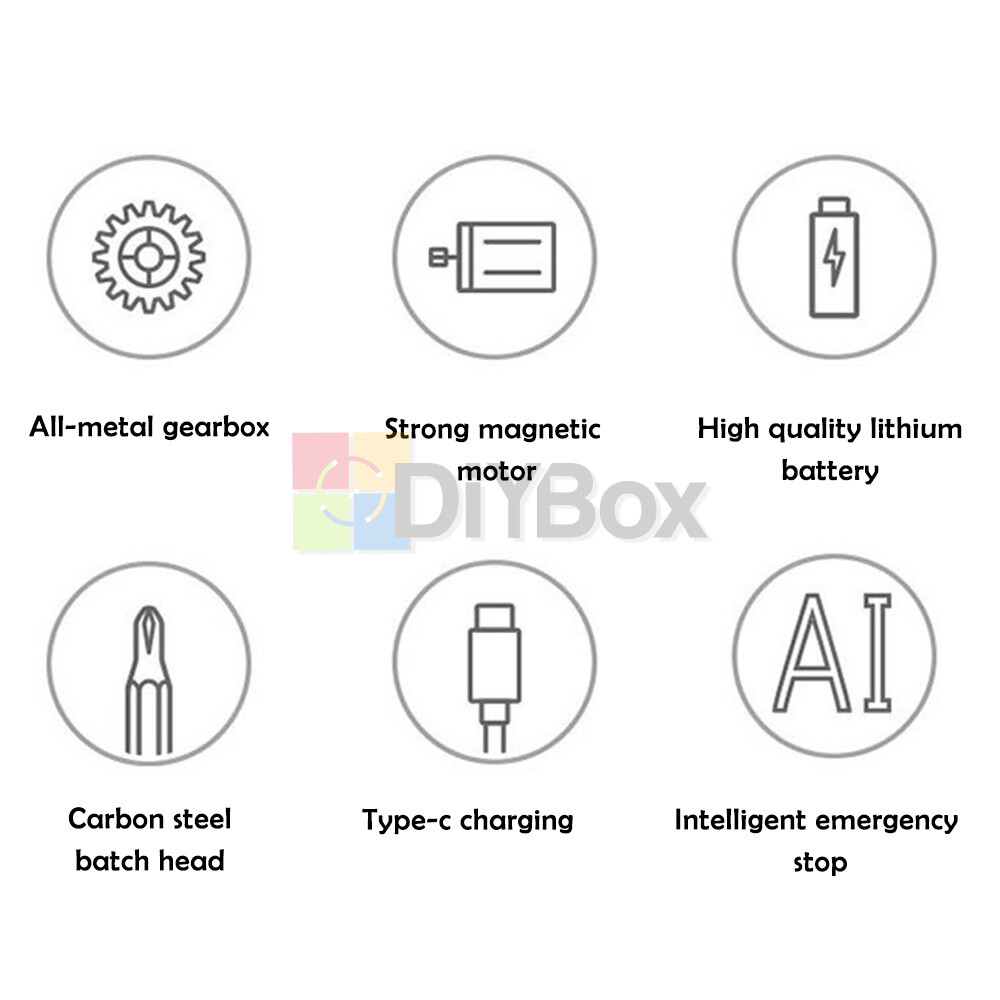 Mini Cordless Drill Electric Screwdriver Drill Driver Bits Home Rechargeable Kit