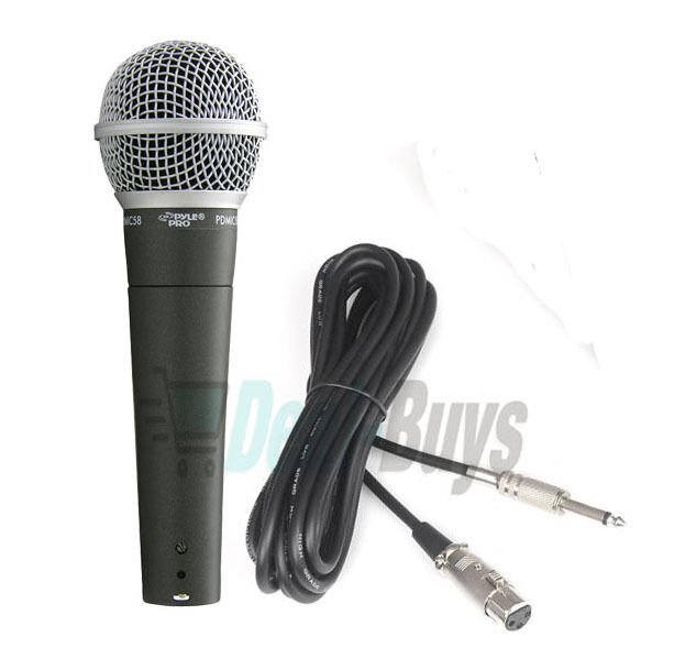 Pyle PDMIC58 Professional Moving Coil Dynamic Handheld Microphone + 15' Cable