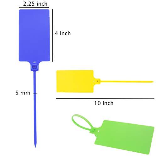 60 Pcs Plastic Shipping Tags Waterproof Self Locking Seal Tags Zip Ties